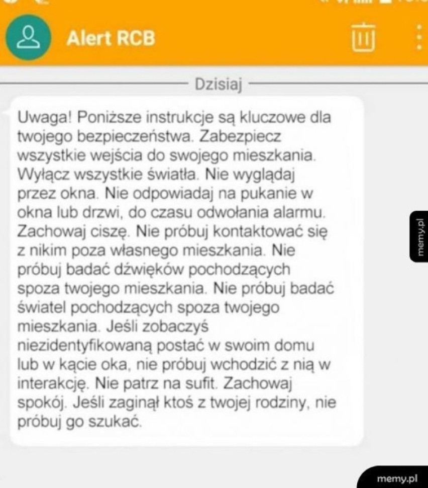 ALERT RCB: Internauci go uwielbiają. MEMY i komentarze w sieci bawią, ale i... uczą. Alerty RCB mają rzesze wiernych fanów 