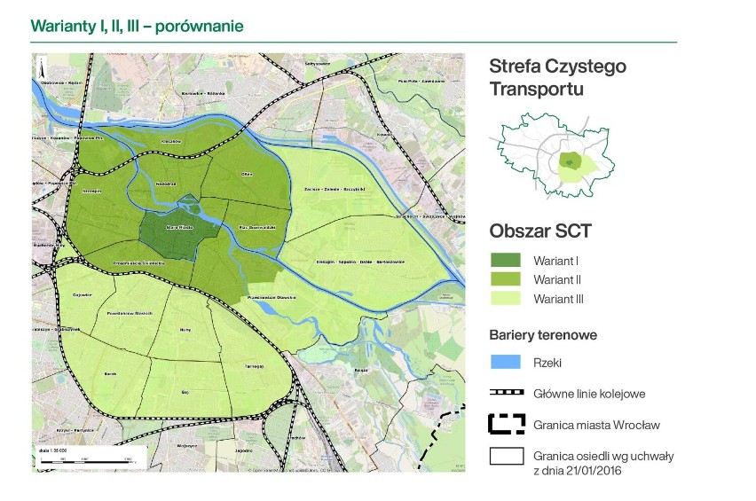 Gdzie umieścić Strefę Czystego Transportu? Są trzy warianty.