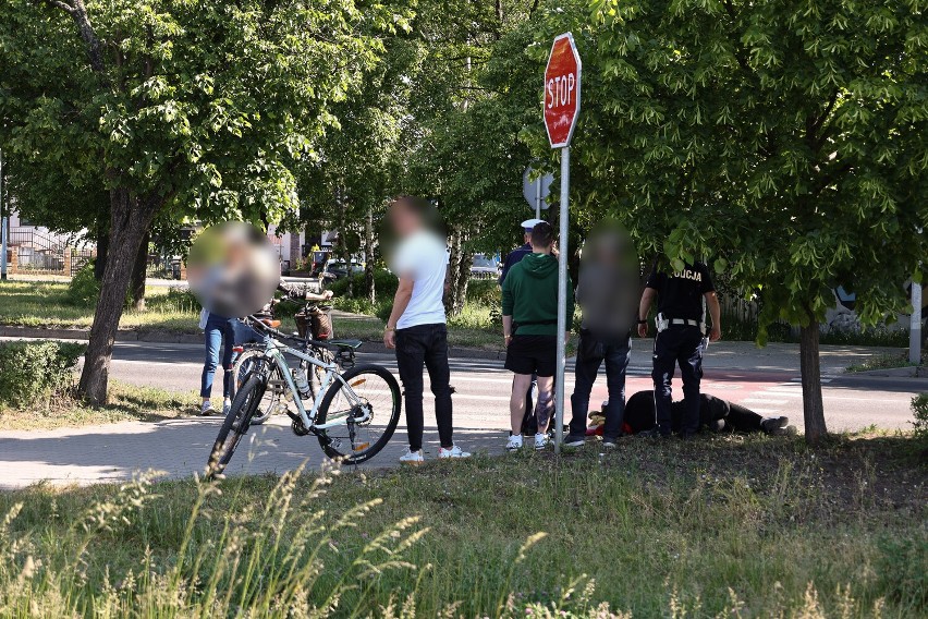 Potrącenie rowerzystki w Lesznie