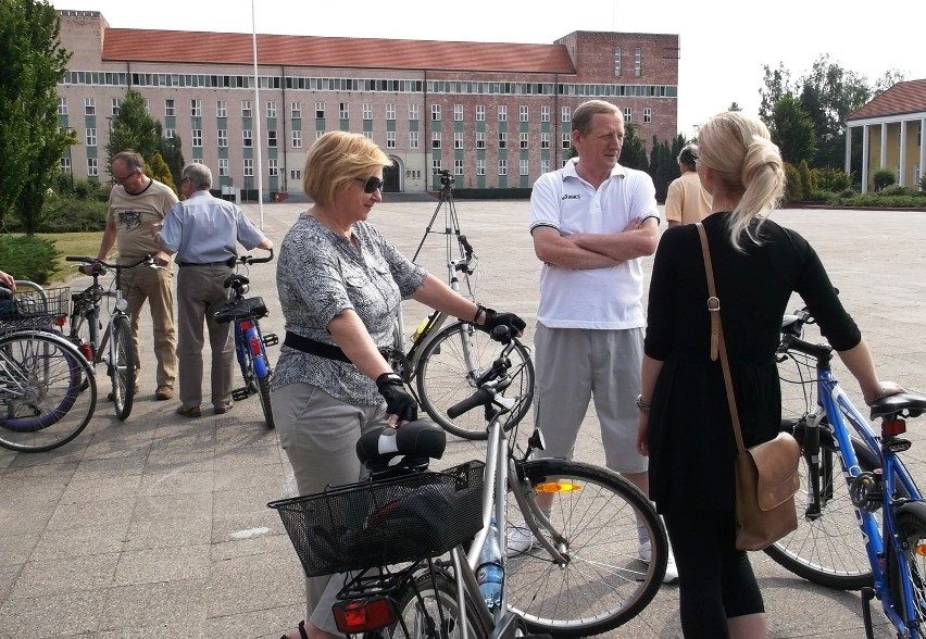 Urzędnicy na rowerach wizytowali ścieżki rowerowe w Pile