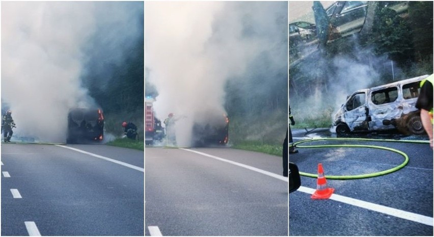 Pożar samochodu na S3.