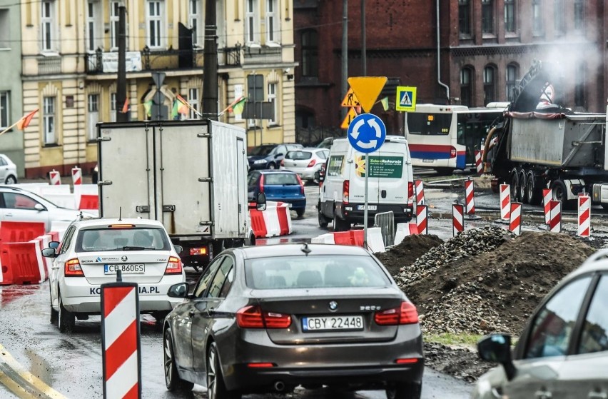 Drogowcy wprowadzili tymczasowy ruch na Kujawskiej,  Wojska...