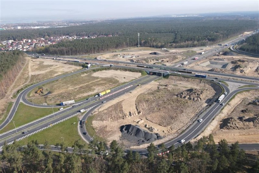 Węzeł Szczecin Kijewo z lotu ptaka