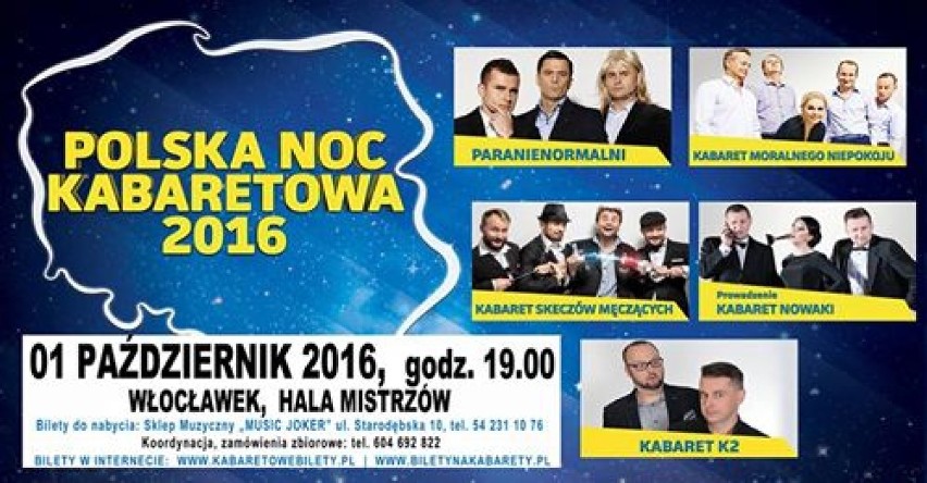 Polska Noc Kabaretowa 2016 we Włocławku już w sobotę