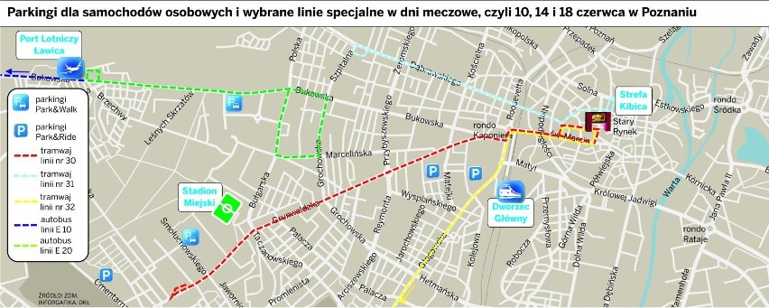 Euro 2012 Poznań: Irlandia - Chorwacja na Bułgarskiej. Jak dojechać na mecz? [MAPKA]