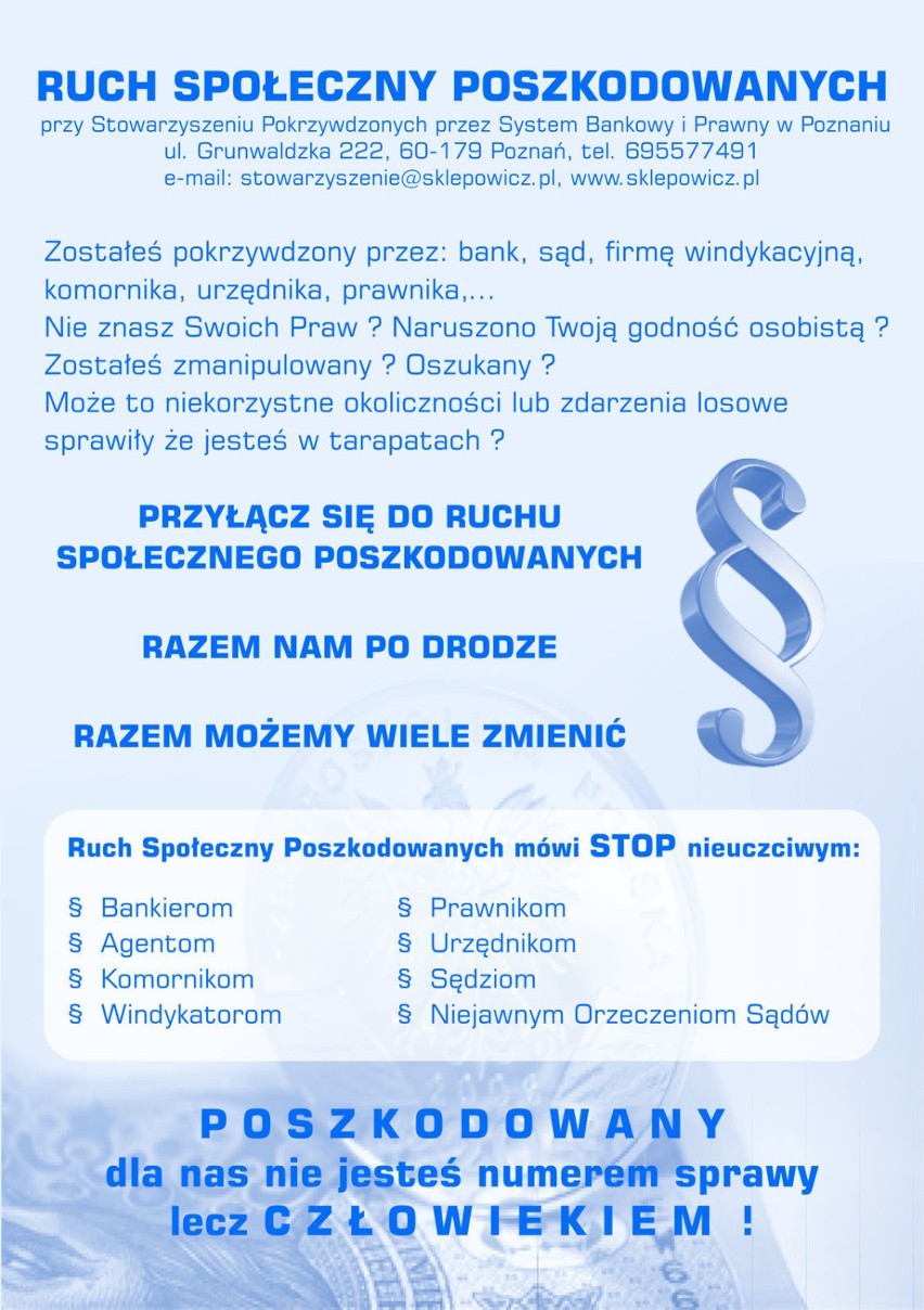 W Poznaniu będą walczyć z nieuczciwymi bankami i wadliwym prawem