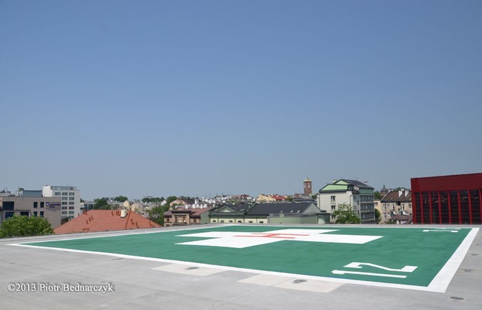 LÄdowisko dla helikopterów na dachu centrum