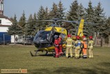 Wypadek w szkole w Kluczborku. Na miejsce wezwano helikopter LPR