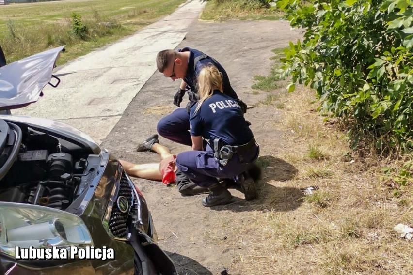 Pościg za skradzionym porsche w okolicach Sławy