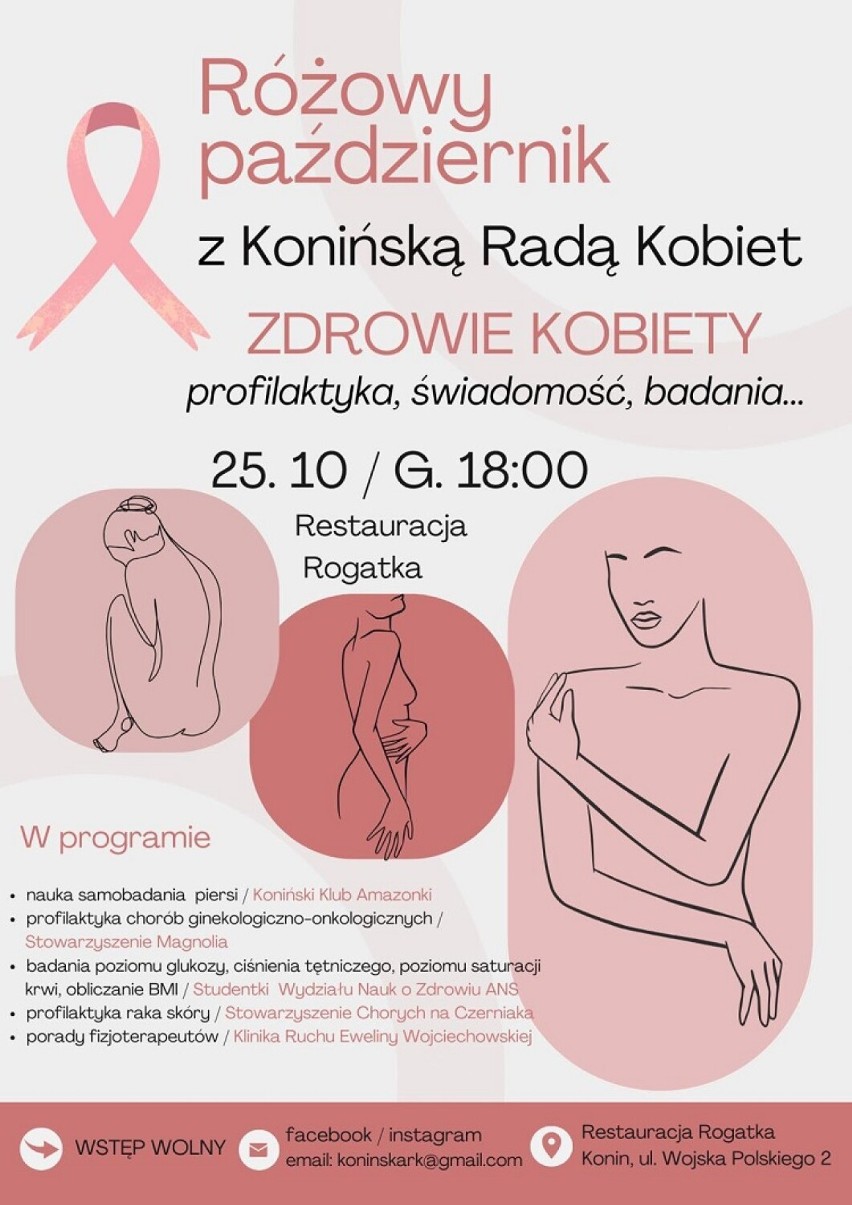 Różowy październik w Koninie. Wydarzenie od kobiet dla kobiet. Co zaplanowano?