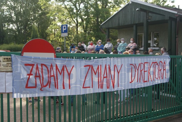 Protest pracowników DPS w Kaliszu