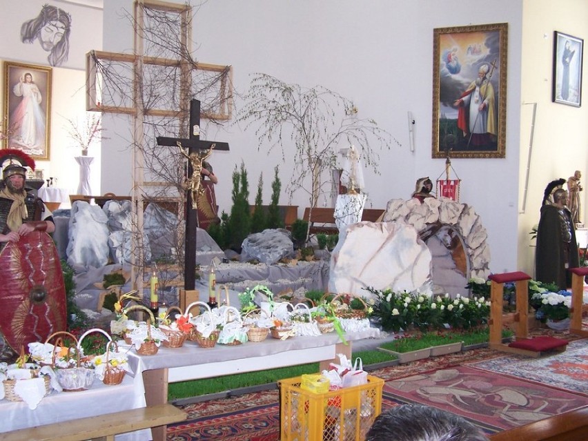 Wielkanoc 2014. Grób Pański w kościele św. Bogumiła w Kole