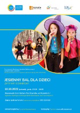 Jesienny Bal dla Dzieci w Rzeszowskim Domu Kultury - filia Krynicka. W programie: animacje taneczne, gry i zabawy