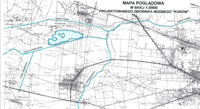 Powierzchnia lustra wody planowanego zbiornika w Kurowie to ponad 50 hektarów