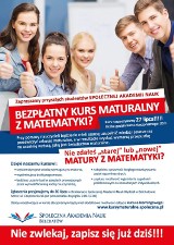 Bełchatów: bezpłatny kurs maturalny z matematyki