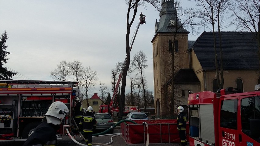 Pożar kościoła w Borui Kościelnej
