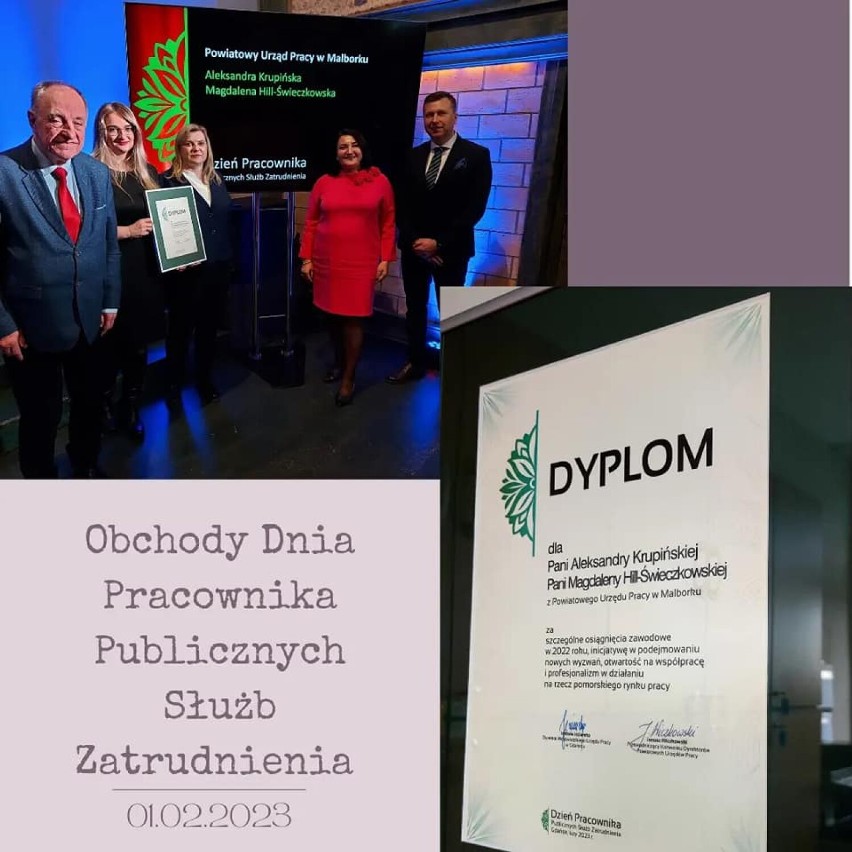 Nagrody dla kadry z PUP w Malborku. Z okazji święta służb zatrudnienia doceniono Aleksandrę Krupińską i Magdalenę Hill-Świeczkowską