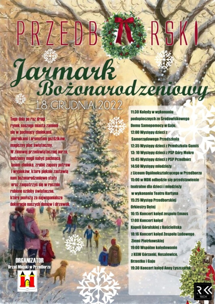Weekend z jarmarkami i kiermaszami bożonarodzeniowymi w Radomsku i Przedborzu. ZDJĘCIA