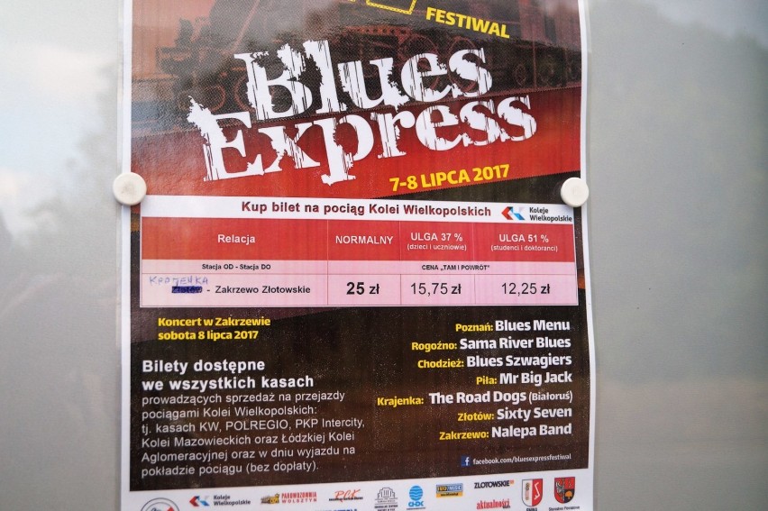 XXV Blues Express na dworcu w Krajence. Koncert uświetnił jego przyjazd