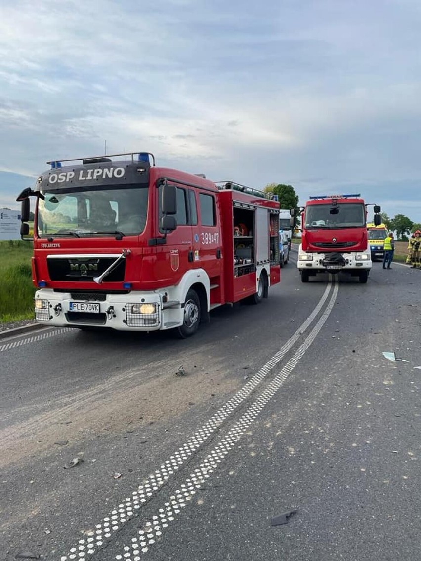 Wypadek na drodze wojewóódzkiej 309 koło wsi Targowisko