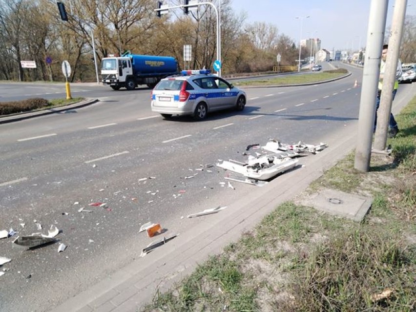 Wypadek na Okrzei na DK nr 91 we Włocławku [zdjęcia]