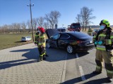 Międzyrzeczanka uderzyła w skodę żandarmerii! Wyglądało fatalnie. Pojawił się śmigłowiec LPR. O dziwo, kierowcy wyszli z kraksy bez szwanku