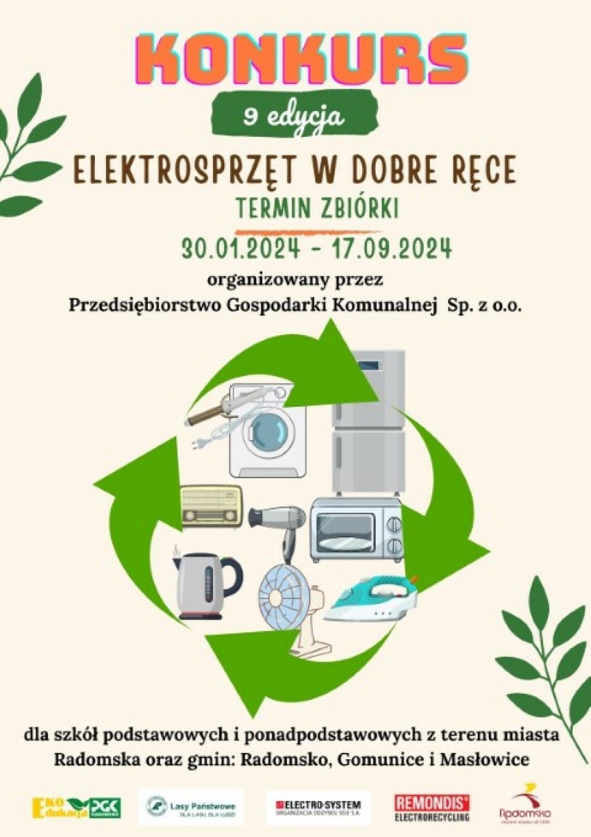 PGK w Radomsku organizuje konkursowe zbiórki elektrosprzętu i makulatury