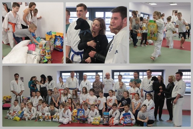 Włocławski Klub Karate Kyokushin przy ul. Piwnej zorganizował zbiórkę karmy dla zwierzaków ze schroniska przy ul. Przemysłowej. Dzieci trenujące w klubie oraz ich  rodzice przynieśli karmę w puszkach, workach oraz niepotrzebne już ręczniki. - Pomagamy słabszym, potrzebującym, to jedna z zasad bushido, kodeksu samurajów - mówią organizatorzy akcji.