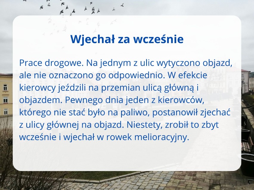 Wjechał za wcześnie...