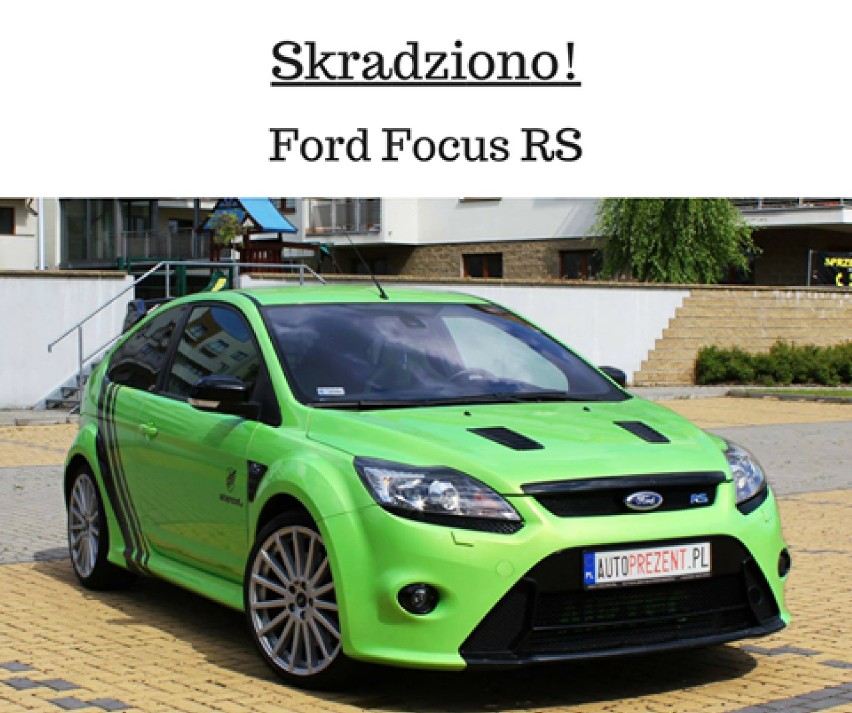 Ford Focus RS skradziony w Bytomiu - jest nagroda za pomoc w odnalezieniu