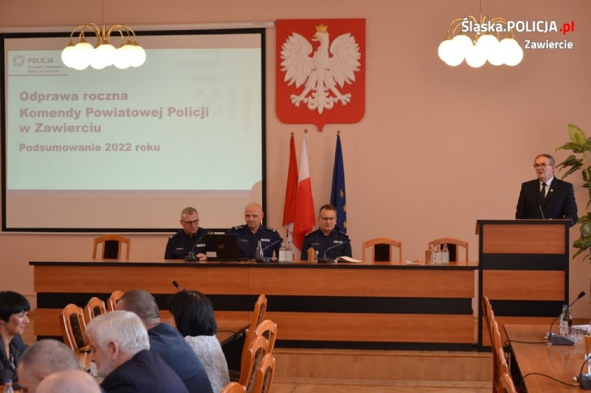 Komenda Powiatowa Policji w Zawierciu podsumowała 2022 rok.