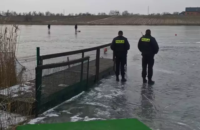 Śremski urząd przestrzega przed wchodzeniem na lód na jeziorze Grzymisławskim!