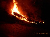Pożar łodzi w Kuklinowie koło Kobylina ZDJĘCIA