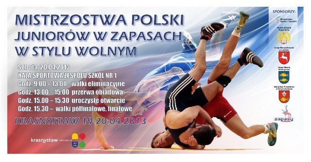 W najbliższy piątek i sobotę w Zespole Szkół nr 1 w Krasnymstawie odbędą się Mistrzostwa Polski Juniorów w zapasach w stylu wolnym. W imieniu wszystkich organizatorów serdecznie zapraszamy wszystkich kibiców spragnionych sportowych emocji.
