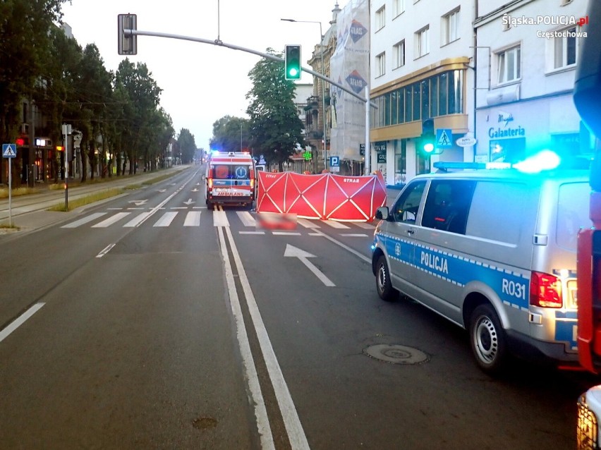 Tragiczny wypadek na ul. Wolności w Częstochowie. Co się wydarzyło w nocy? Nie żyje pieszy