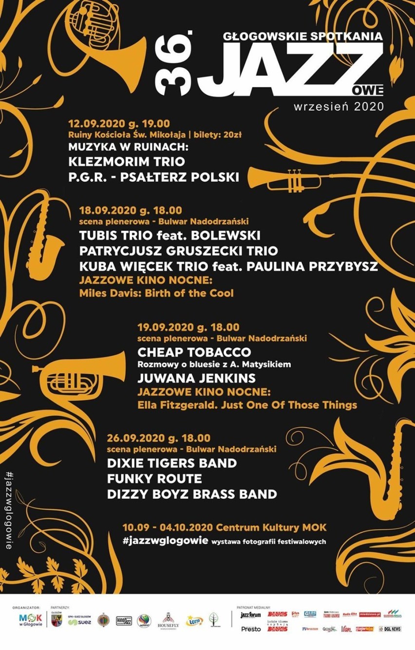 Głogowskie Spotkania Jazzowe 2020 wychodzą na Nadodrzański Bulwar. Plenerowe koncerty będą darmowe