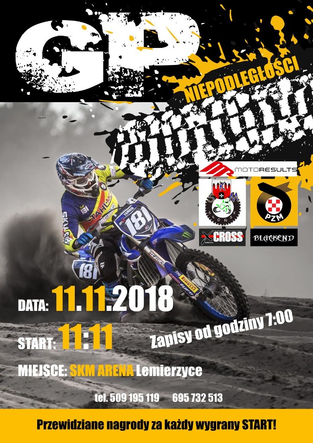 Z okazji Stulecia Odzyskania Niepodległości Klub SKM Słońsk, gmina Słońsk oraz PZM (Polski Związek Motorowy) organizuje zawody motocrossowe