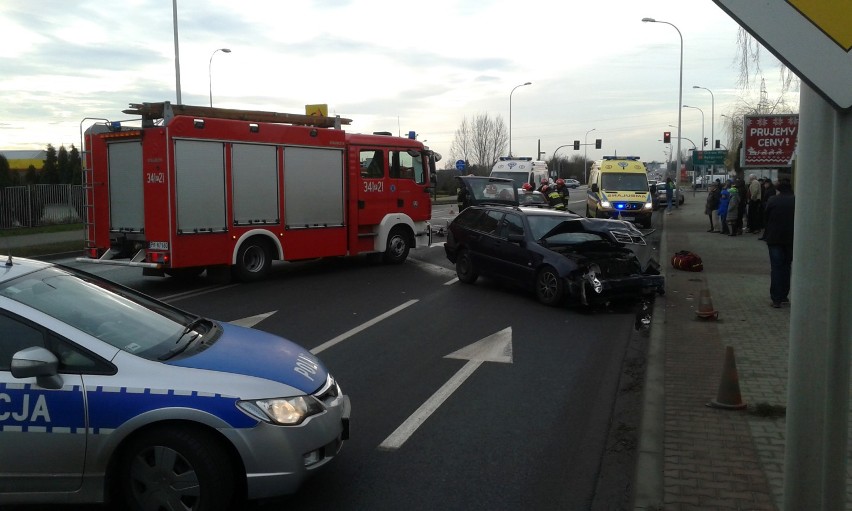 Wypadek w Kaliszu na ulicy Wrocławskiej