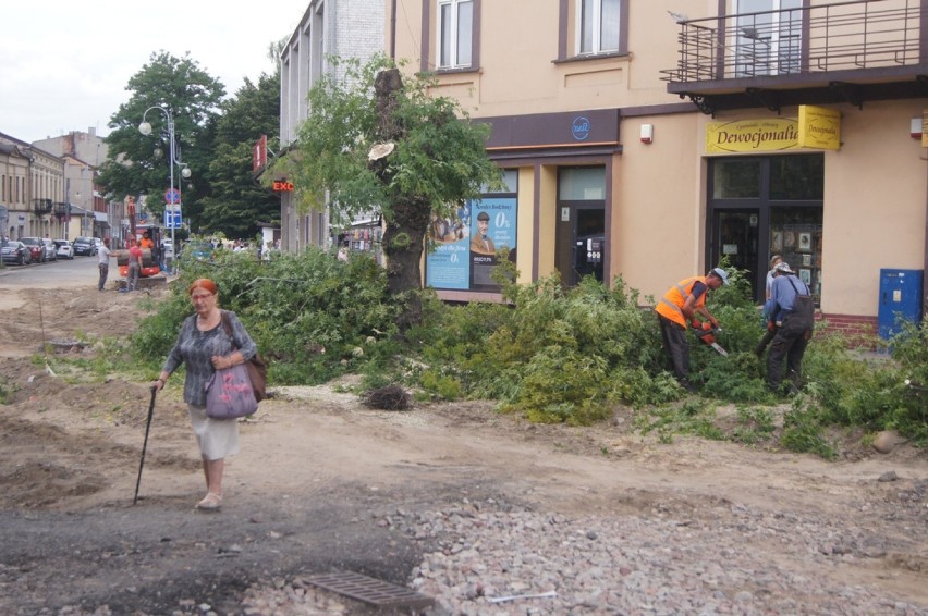 Radomsko: Na ul. Reymonta kontynuują wycinkę drzew [ZDJĘCIA]