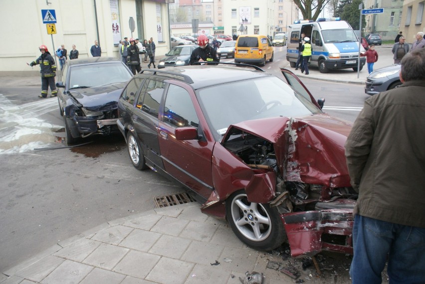 Wypadek na skrzyżowaniu ulic Polnej i Młynarskiej w Kaliszu