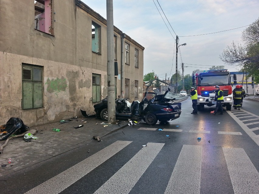 Wypadek na Rąbieńskiej w Łodzi