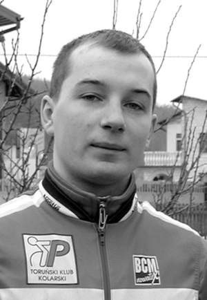 Daniel Okruciński był wybijającym się kolarzem w Domin Scoucie w wyścigu Kalisz - Konin. /  KRZYSZTOF SULIGA