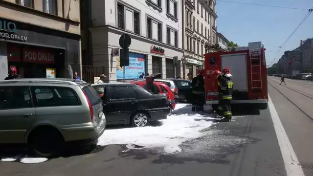 Pożar samochodu w Katowicach