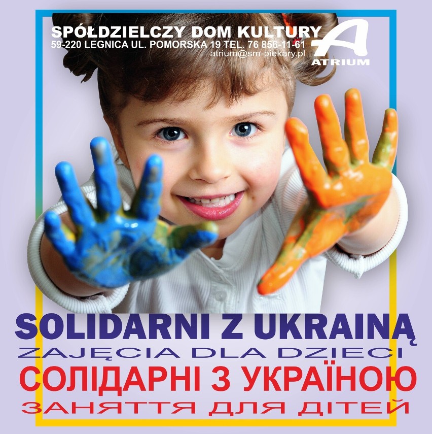 Dom Kultury „Atrium” w Legnicy zaprasza dzieci z Ukrainy na zajęcia kulturalne