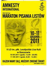 W Rzeszowie rusza Maraton Pisania Listów Amnesty International