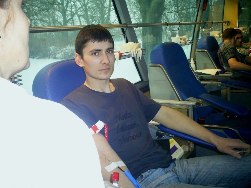 Damian Godek - uczeń, oddaje krew po raz trzeci