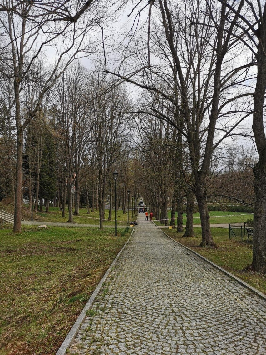 Park Zdrojowy w Polanicy-Zdroju częściowo zamknięty. Trwają...