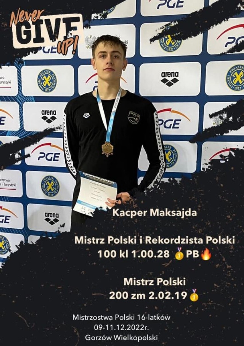 Kacper Maksajda - 5 medali Mpistrzostw Polski i 3 rekordy Polski