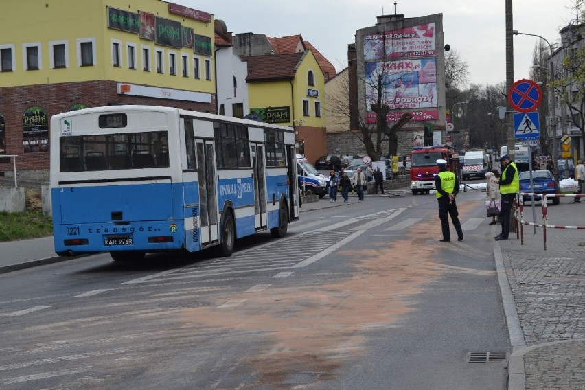 Pożar autobusu w Rybniku