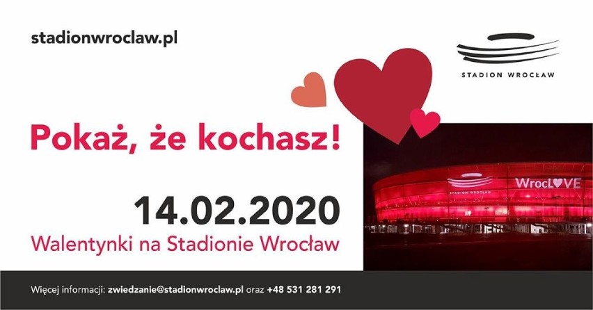 Walentynkowe atrakcje przygotował też Stadion Wrocław:

-...